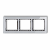 KARLIK - DECO Ramka uniwersalna 3-krotna - efekt szkła (ramka: szara; spód: grafitowy) - 15-11-DRS-3