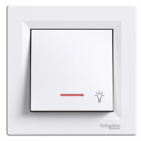 SCHNEIDER ELECTRIC - PRZYCISK "ŚWIATŁO" Z PODŚWIETLENIEM Z RAMKĄ BIAŁY ASFORA. - EPH1800121