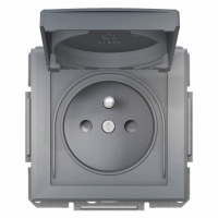 SCHNEIDER ELECTRIC - GNIAZDO POJEDYNCZE Z UZIEMIENIEM IP44 DO SYSTEMU RAMKOWEGO STAL ASFORA. - EPH2800662