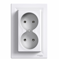 SCHNEIDER ELECTRIC - GNIAZDO PODWÓJNE BIAŁE ASFORA. - EPH9700221