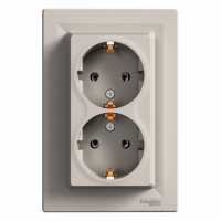 SCHNEIDER ELECTRIC - GNIAZDO PODWÓJNE SCHUKO BRĄZ ASFORA. - EPH9900169