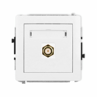 KARLIK - DECO Mechanizm gniazda antenowego pojedynczego typu F (SAT) pozłacane - DGF-1.1