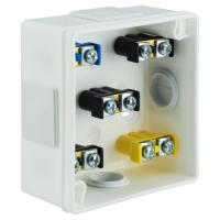 ELEKTROPLAST OPATÓWEK - PUSZKA N/T 86X86X40MM IP55 DEKIEL KLIK-KLAK Z ZACISKAMI BIAŁA VP 001-51. - 61.104