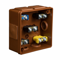 ELEKTROPLAST OPATÓWEK - PUSZKA N/T 86X86X40MM IP55 DEKIEL KLIK-KLAK Z ZACISKAMI BRĄZ VP 002-52. - 61.111