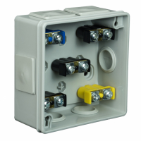 ELEKTROPLAST OPATÓWEK - PUSZKA N/T 86X86X40MM IP55 DEKIEL KLIK-KLAK Z ZACISKAMI POPIEL VP 002-53. - 61.112