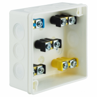 ELEKTROPLAST OPATÓWEK - PUSZKA N/T 86X86X40MM IP55 DEKIEL KLIK-KLAK Z OSŁONĄ Z ZACISKAMI BIAŁA VP 003-51. - 61.116