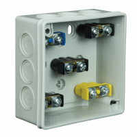 ELEKTROPLAST OPATÓWEK - PUSZKA N/T 86X86X40MM IP55 DEKIEL KLIK-KLAK Z OSŁONĄ Z ZACISKAMI POPIEL VP 003-53. - 61.118