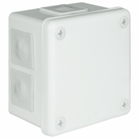 ELEKTROPLAST OPATÓWEK - PUSZKA N/T 98X98X65MM IP55 BEZ ZACISKÓW DEKIEL NA 4 WKRĘTY BIAŁA VP 043-01. - 61.149