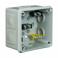 ELEKTROPLAST OPATÓWEK - PUSZKA N/T 98X98X65MM IP55 Z ZACISKAMI DEKIEL NA 4 WKRĘTY POPIEL VP 043-53. - 61.152