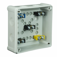 ELEKTROPLAST OPATÓWEK - PUSZKA N/T 118X118X46 IP55 Z ZACISKAMI DEKIEL NA 4 WKRĘTY POPIEL VP 052-53. - 61.164
