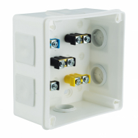 ELEKTROPLAST OPATÓWEK - PUSZKA N/T 118X118X68 IP55 Z ZACISKAMI DEKIEL NA 4 WKRĘTY BIAŁA VP 053-51. - 61.167