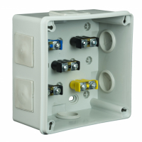ELEKTROPLAST OPATÓWEK - PUSZKA N/T 118X118X68 IP55 Z ZACISKAMI DEKIEL NA 4 WKRĘTY POPIEL VP 053-53. - 61.168