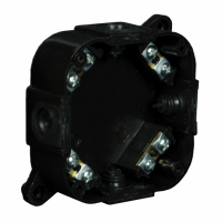 ZAKŁAD PRODUKCYJNO - HANDLOWY "ELEKTRO-PLAST" SPÓŁKA Z OGRANICZONĄ ODPOWIEDZIALNOŚCIĄ - PUSZKA N/T 88X88X40MM IP44 400V Z ZACISKAMI CZARNA VP 074-55. - 61.176