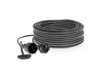 PLASTROL - PJ-PRO/Z/15M/3X1,5/H05RR-F CZARNY Przedłużacz warsztatowy gumowy, jednogniazdowy 2p+Z, 16A, 4000W, przewód H05RR-F  - PJ-PRO/Z/15M/3X1,5/H05RR-F CZARNY