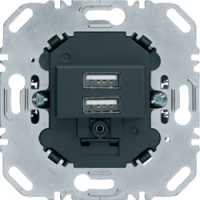 HAGER - MECHANIZM GNIAZDA USB ŁADOWANIA 3.0A 230V ANTRACYT MAT ONE.PLATFORM - 260205