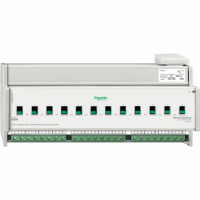 SCHNEIDER ELECTRIC - KNX aktor załączający REG-K 12x 16 A jasnoszary z uruch. ręcz. i det. prądu - MTN648495