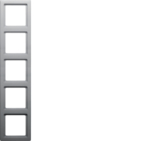 HAGER - RAMKA PIĘCIOKROTNA ALUMINIUM AKSAMIT LAKIEROWANY Q.1 - 10156084