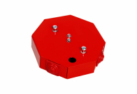 SIMET - PUSZKA NATYNK PRZECIWPOŻAROWA 3x2x4MM2 123x115x28MM Z BEZPIECZNIKIEM 0,375A E90 IP20 OŚMIOKĄTNA - 84621606