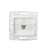 KANLUX - GNIAZDO KOMPUTEROWE POJEDYNCZE RJ45 CAT6 LOGI BIAŁY - 25109