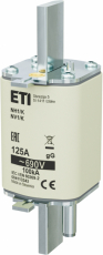 ETI - WKŁADKA TOPIKOWA NH - ZWŁOCZNA / Z WYBIJAKIEM NH1/K GG 125A/690V - 004113343