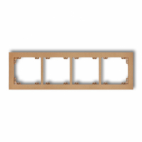 KARLIK - DECO; Ramka uniwersalna poczwórna, złoty metalik - 8DR-4