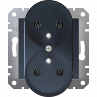 SCHNEIDER ELECTRIC - GNIAZDO 2x2P+PE do syst. ramkowego, antracyt - EPH9810271