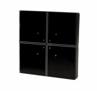 F&F - Szklany przycisk dotykowy do automatyki domowej dowolnego producenta 24V, czarny - GS4-DC-B