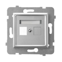 OSPEL - OBUDOWA GNIAZDA POJEDYNCZEGO TYPU KEYSTONE PROSTA SREBRO ARIA. - GPK-1U/p/18