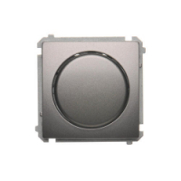 KONTAKT SIMON - Ściemniacz naciskowo-obrotowy jednobiegunowy do LED ściemnialnych 230V (moduł); stal inox - BMS9L.01/21