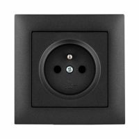 ELEKTRO-PLAST NASIELSK - GNIAZDO POJEDYNCZE Z UZIEMIENIEM PODTYNKOWE Z UZIEMIENIEM b/r GPT 2P+Z SENTIA - 1434-19