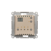 KONTAKT SIMON - Regulator temperatury z wyświetlaczem z czujnikiem wewnętrznym (moduł) 16(2) A, 230V~; kremowy - DTRNW.01/41