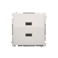 KONTAKT SIMON - ŁADOWARKA 2XUSB BIAŁY SIMON BASIC - BMC2USB.01/11