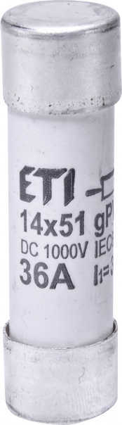 ETI - Wkładka bezpiecznikowa cylindryczna PV CH14x51 gPV 16A/1000V DC. - 002637105
