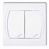 KARLIK - logo; Łącznik schodowy biały - LWP-33