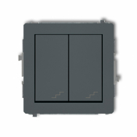 KARLIK - Mechanizm łącznika podwójnego schodowego grafitowy mat 28DWP-33 - 28DWP-33