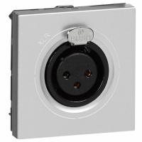 LEGRAND - GNIAZDO AUDIO 2 MODUŁY ŻEŃSKIE ALUMINIUM XLR-3 MOSAIC - 079255