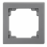 KARLIK - DECO Ramka uniwersalna pojedyncza z tworzywa 27DR-1 szary mat. - 27DR-1