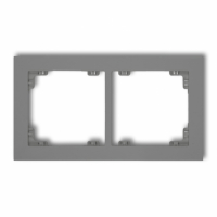 KARLIK - DECO Ramka uniwersalna podwójna z tworzywa 27DR-2 szary mat. - 27DR-2