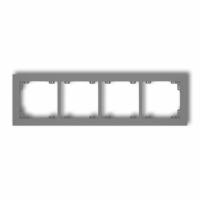 KARLIK - DECO Ramka uniwersalna poczwórna z tworzywa 27DR-4 szary mat. - 27DR-4