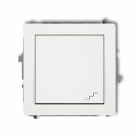 KARLIK - DECO; Mechanizm łącznika  schodowego  biały mat - 25DWP-3