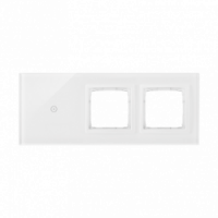 KONTAKT SIMON - Panel dotykowy S54 Touch, 3 moduły, 1 pole dotykowe + 2 otwory na osprzęty S54, biała perła - DSTR3100/70