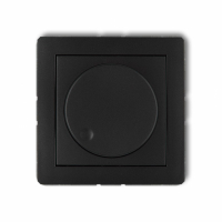 KARLIK - DECO Ściemniacz elektroniczny przyciskowo-obrotowy do lamp LED czarny mat - 12DRO-2