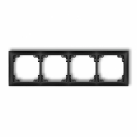 KARLIK - DECO Ramka uniwersalna poczwórna z tworzywa DECO Soft czarny mat - 12DRSO-4
