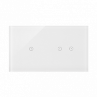 KONTAKT SIMON - Panel dotykowy S54 Touch, 2 moduły, 1 pole dotykowe + 2 pola dotykowe poziome, biała perła - DSTR212/70