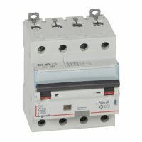 LEGRAND - WYŁĄCZNIK RÓŻNICOWY Z CZŁONEM NADPRĄDOWYM C 20A/30MA 4 BIEGUNY TYP AC P314 - 411187