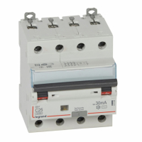 LEGRAND - WYŁĄCZNIK RÓŻNICOWY Z CZŁONEM NADPRĄDOWYM C 25A/30MA 4 POLOWY TYP AC P314 - 411188