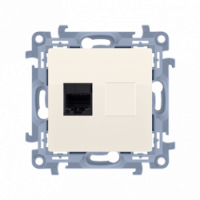 KONTAKT SIMON - GNIAZDO KOMPUTEROWE POJEDYNCZE RJ45 KAT. 6 KREMOWY SIMON 10 - C61.01/41
