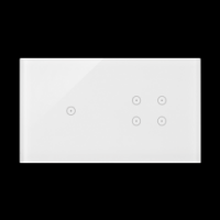 KONTAKT SIMON - Panel dotykowy S54 Touch, 2 moduły, 1 pole dotykowe + 4 pola dotykowe, biała perła - DSTR214/70