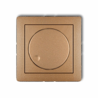 KARLIK - Mechanizm elektronicznego regulatora oświetlenia przyciskowo-obrotowego do lamp LED-złoty metalik - 8DRO-2