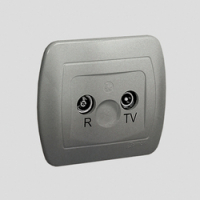 KONTAKT SIMON - Gniazdo antenowe R-TV końcowe separowane; aluminiowy - AAK/26
